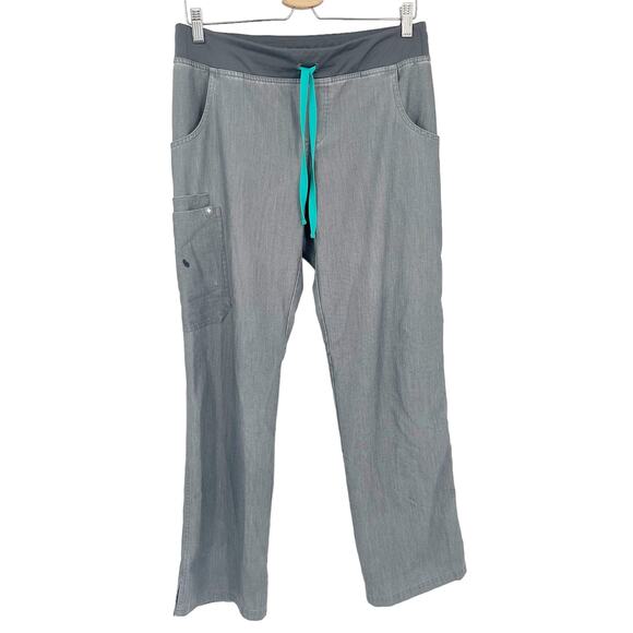 FIGS Womens Kade Cargo Pull On Nursing Medical Scrub Pants Size‎ S Graphite Gray - Picture 2 of 11